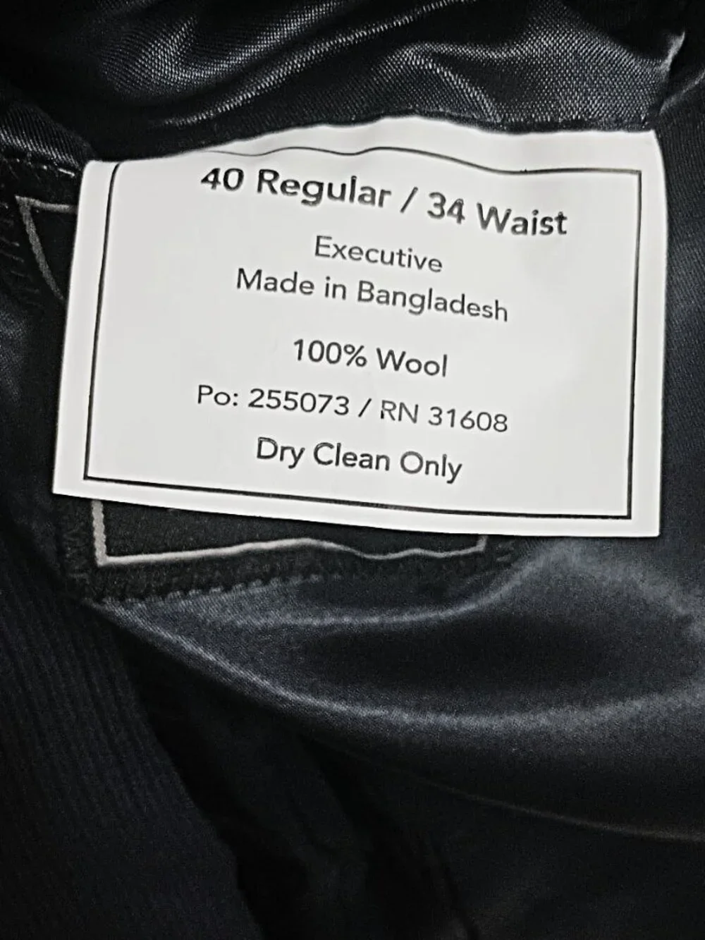 Joseph A. Bank Men Tailored Fit Black Suit Jacket Only 40R